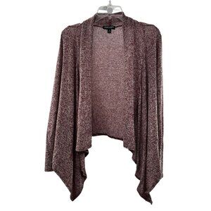 About a Girl Women's Open Front Cardigan Wine/Gray Size Medium